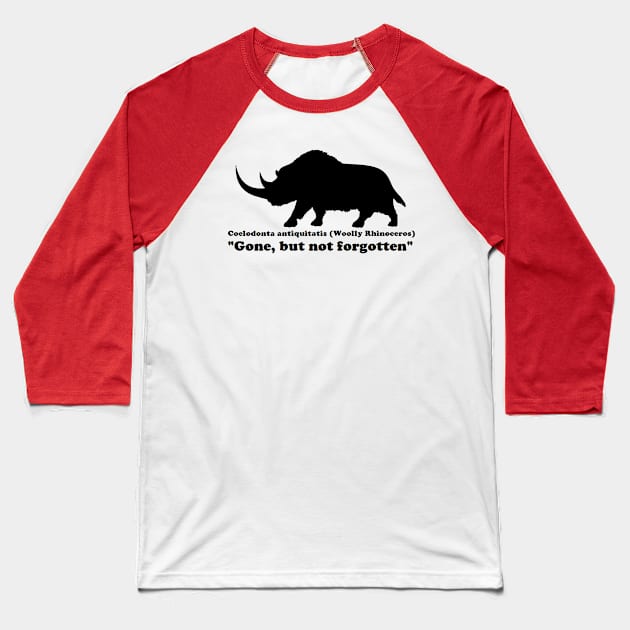 Coelodonta antiquitatis (Woolly Rhinoceros) Front Design Baseball T-Shirt by dabblersoutpost